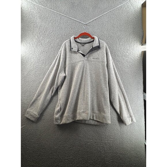 Eddie Bauer Mens Grey Pullover Fleece Sweater Size XXL - Picture 1 of 9